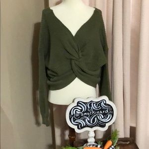 Sage The Label Twist Knot Reversible Sweater